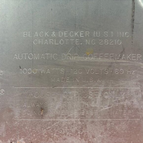 Vintage Black & Decker B4SDC-3D 10-Cup Undercabinet Spacemaker Coffee Maker - Picture 5 of 6